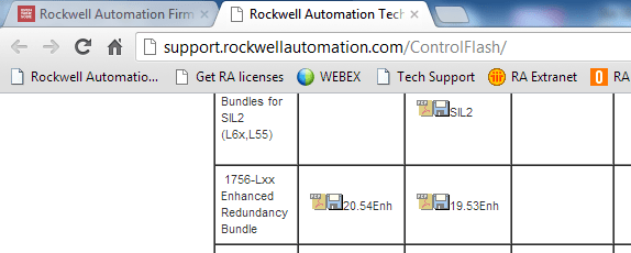 Download Firmware mới từ Rockwell