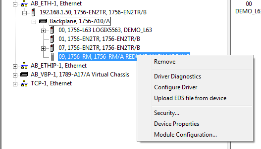 Kiểm tra Module Configuration trên Rslinx Classic