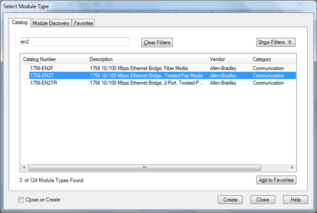 Chọn mô đun Ethernet